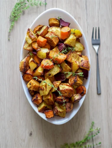Sült zöldségek vegán