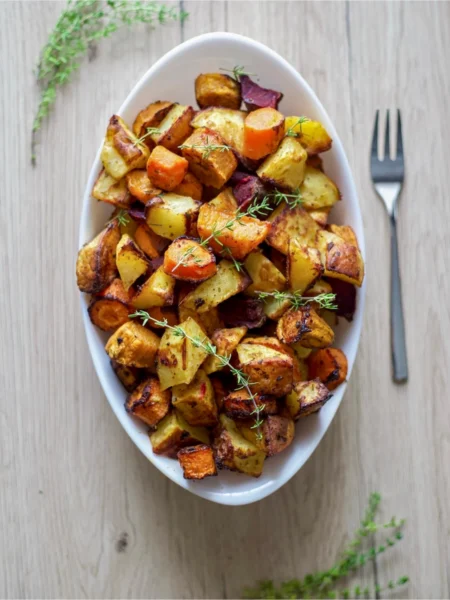 Sült zöldségek vegán
