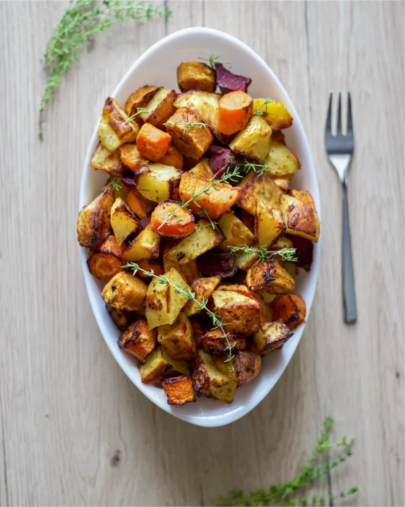 Sült zöldségek vegán